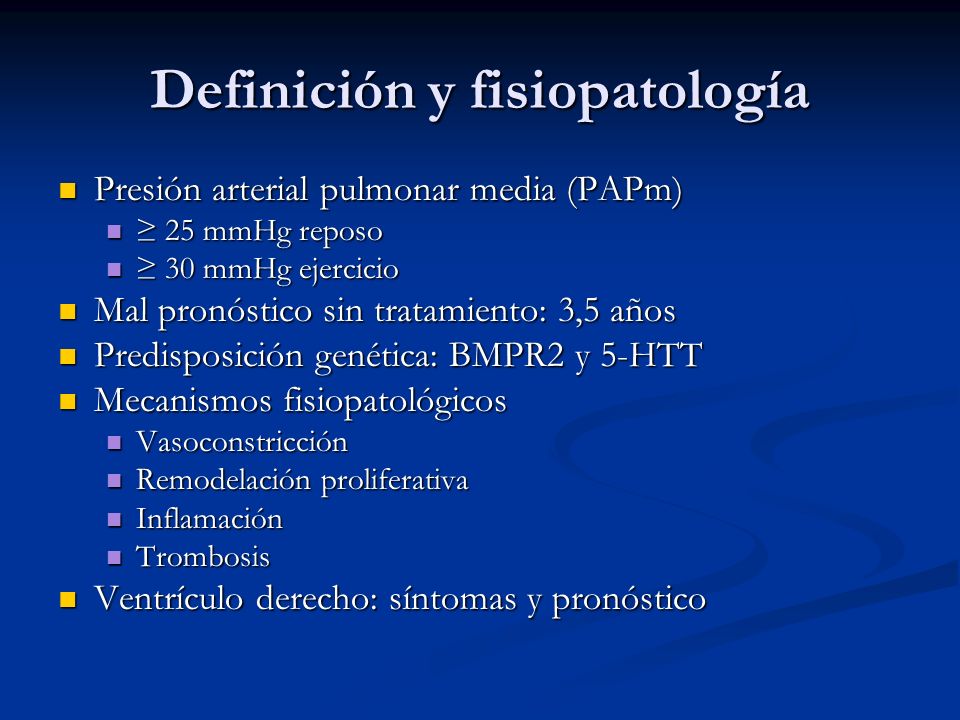 Presión de hipertensión pulmonar 80